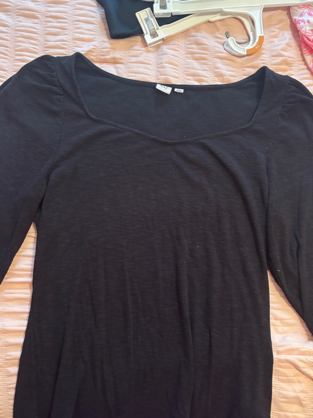GAP Black Scoop Neck Long Sleeve Tee